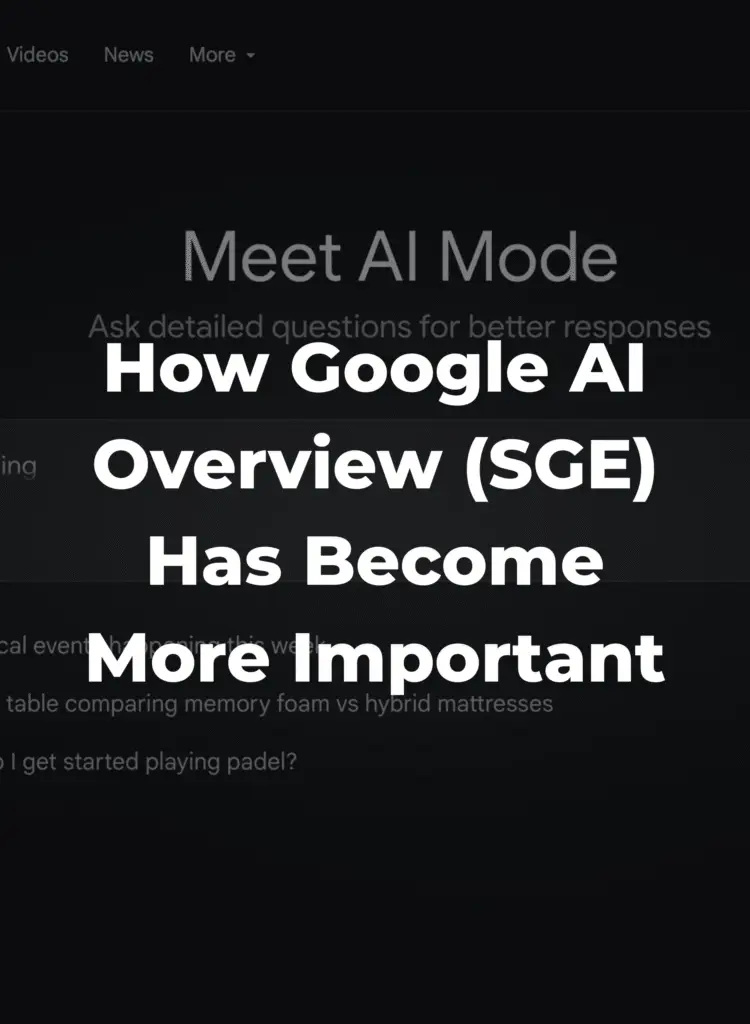 Google AI Overview become more important