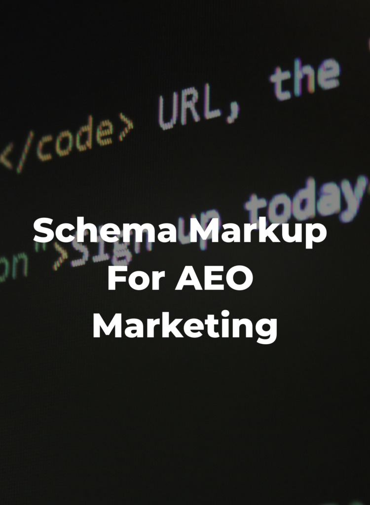 Schema Markup for AEO marketing