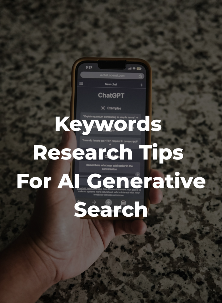 Keywords Research Tips For AI Generative Content