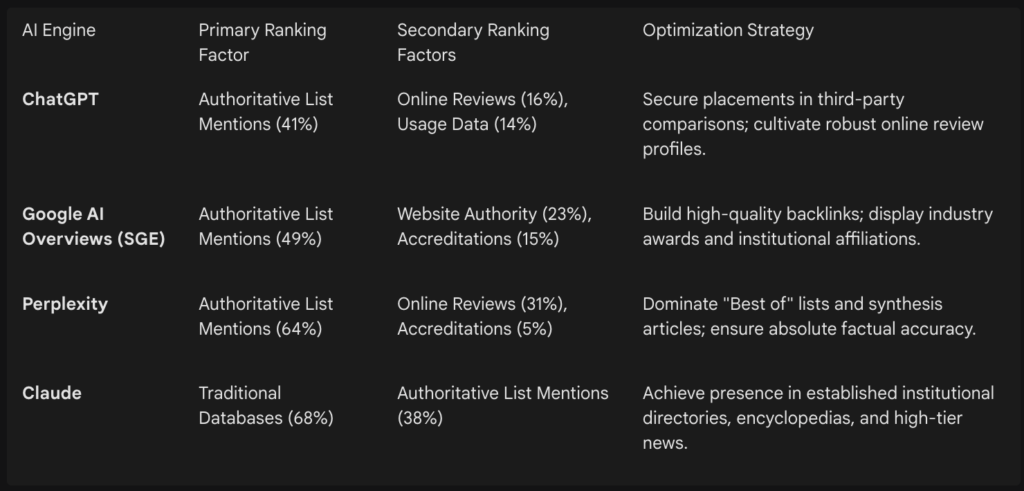 AI Engine and Primary Ranking Factor