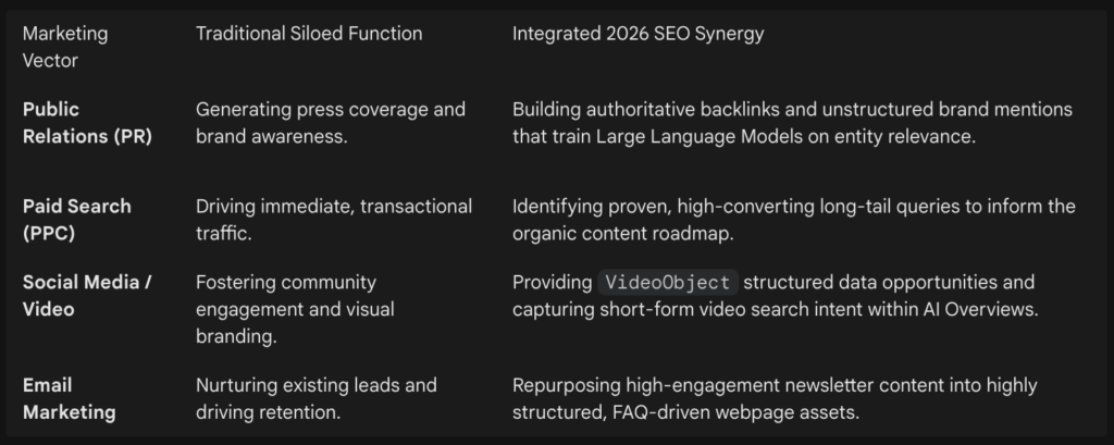 Marketing Vector VS Traditional Siloed Function