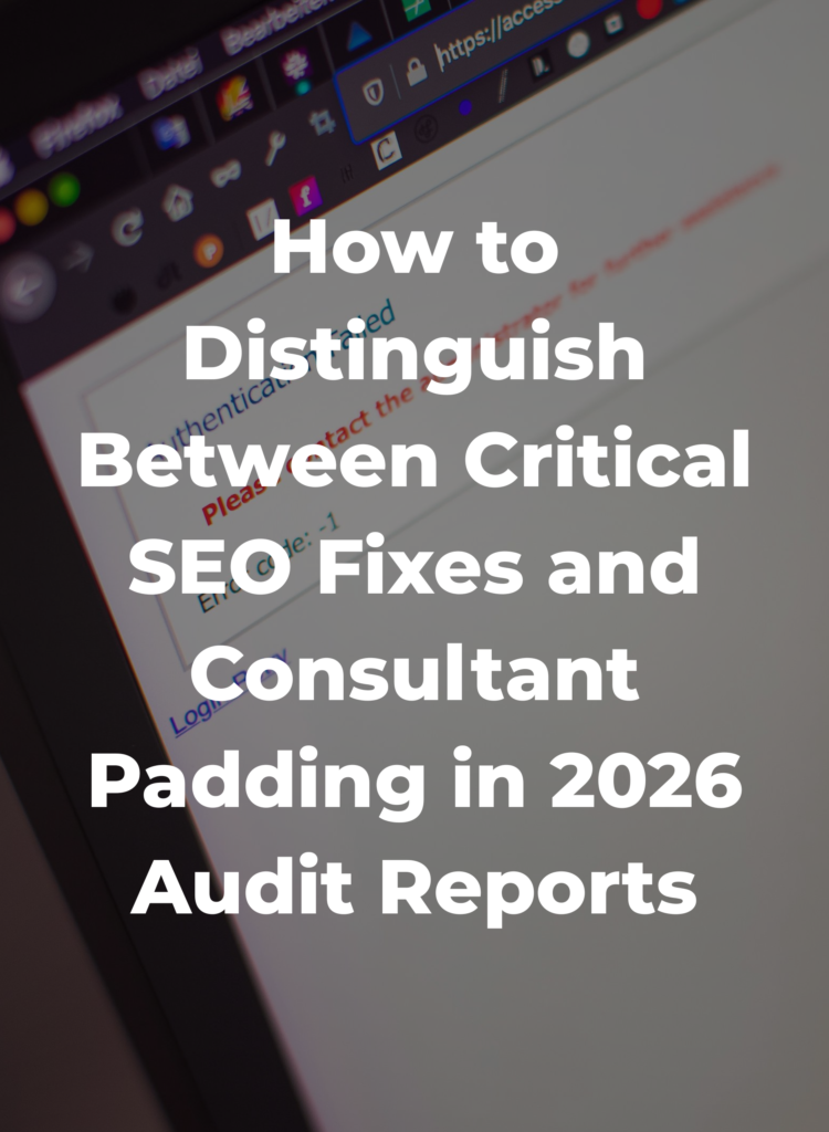 How to Distinguish Between Critical SEO Fixes and Consultant Padding in 2026 Audit Reports