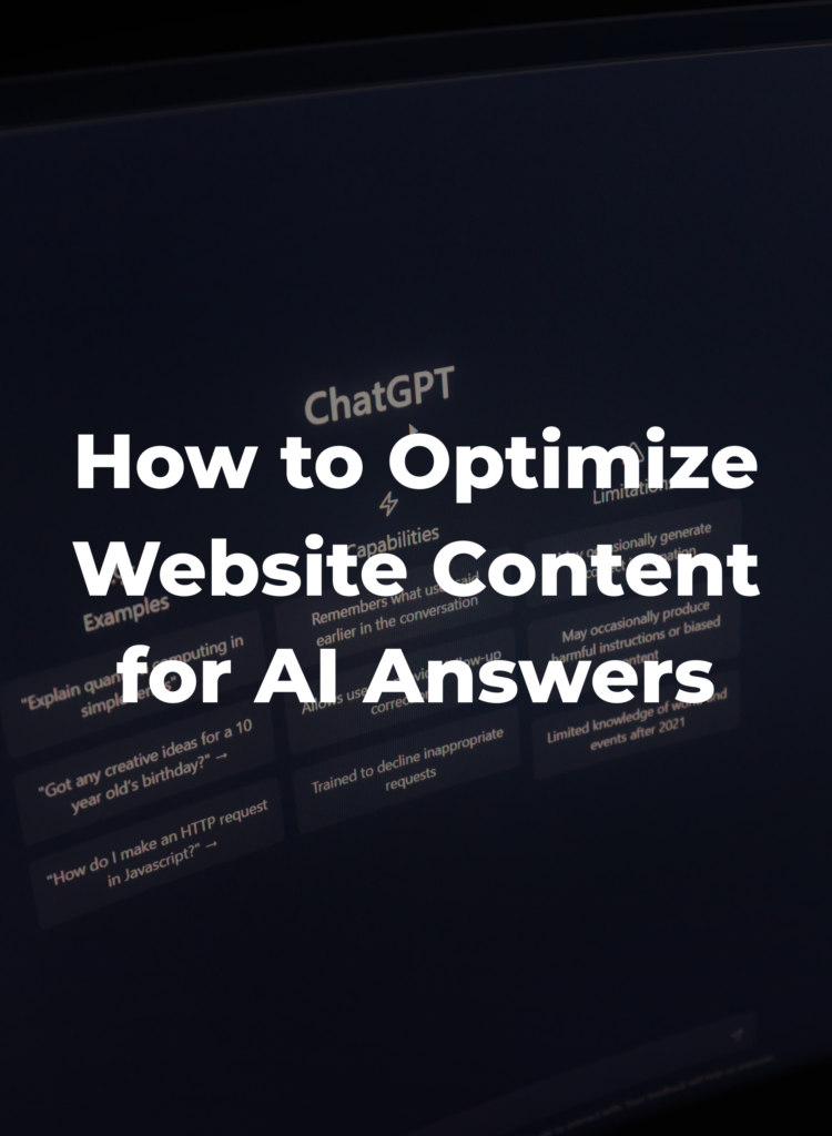 How to Optimize Website Content for AI Answers